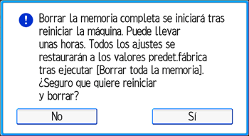 Ilustración de la pantalla del panel de mandos