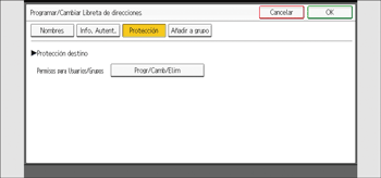 Ilustración de la pantalla del panel de mandos
